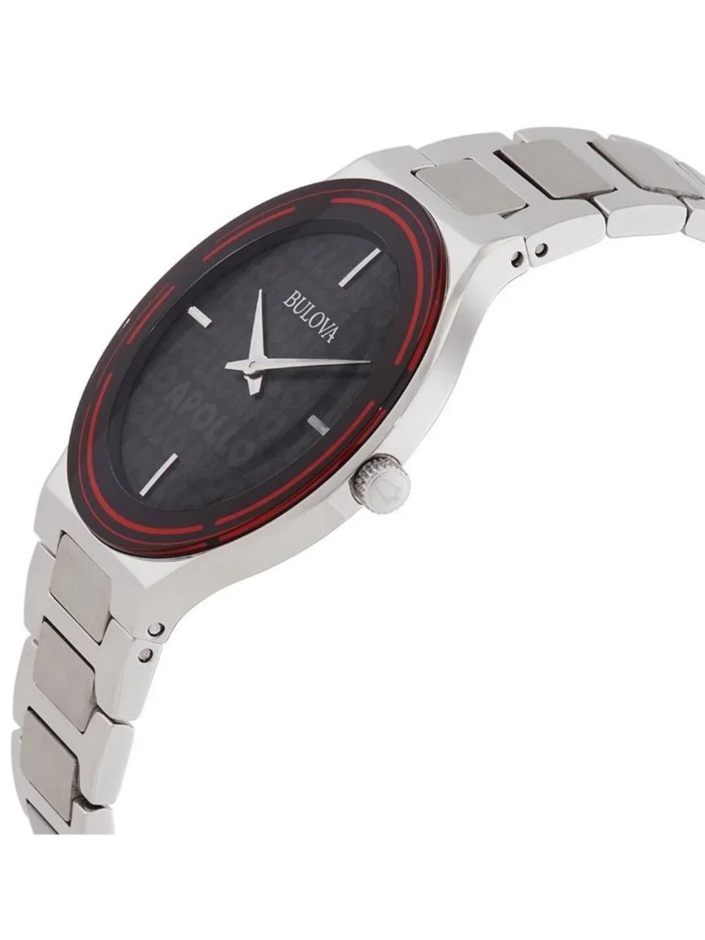 NWT Bulova Apollo Quartz Black Dial Ladies Watch